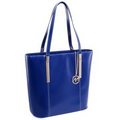 McKleinUSA 97547 CRISTINA (Navy) Leather Shoulder Tote